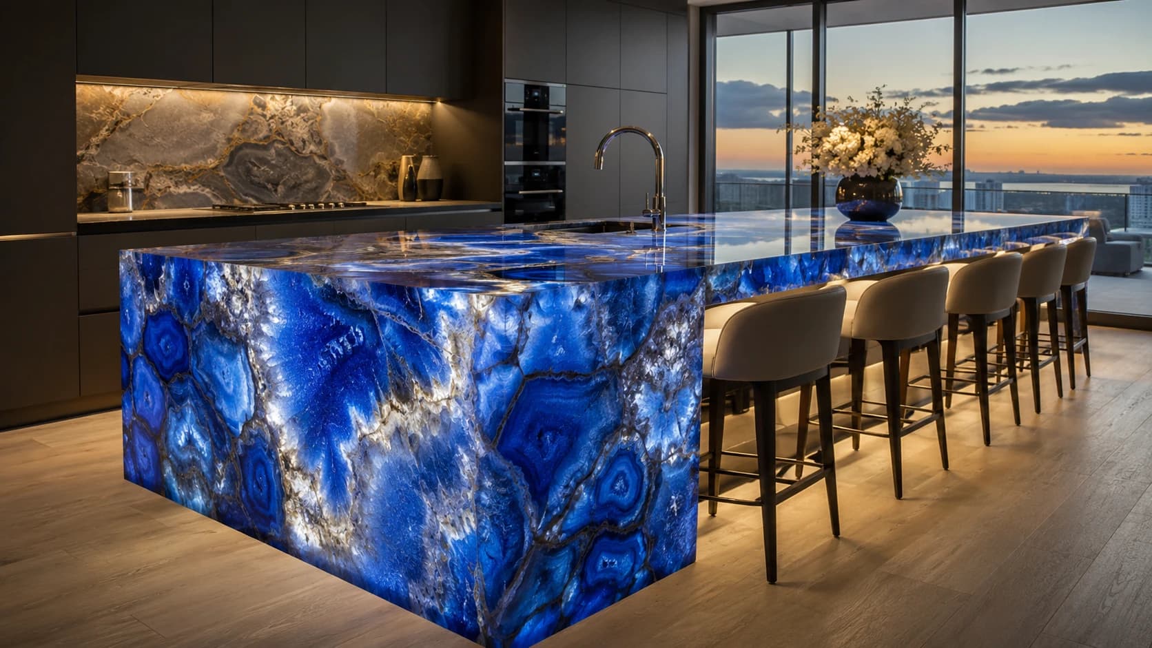 Semi-Precious Slabs — after comparison